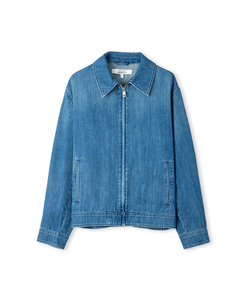 Ipekyol Zip-Front Denim Jacket Indigo