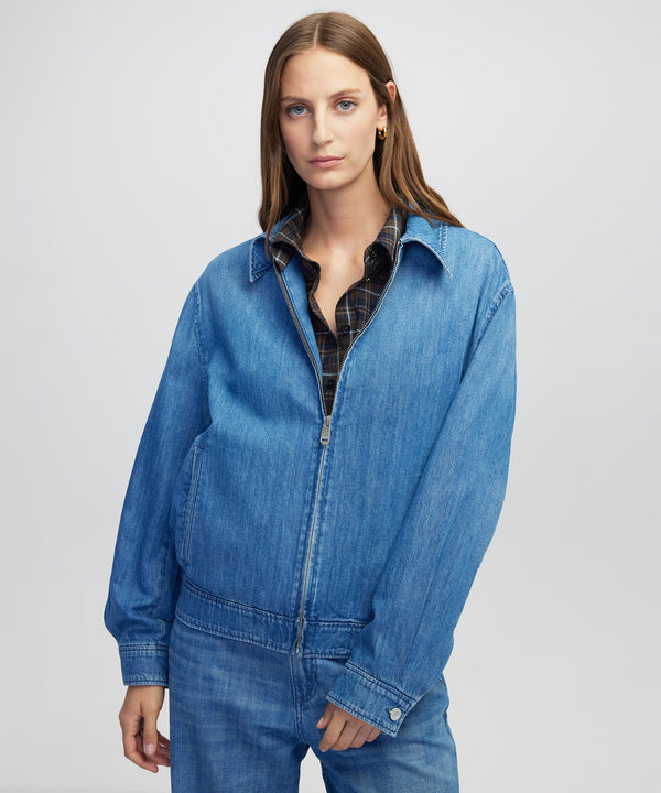 Ipekyol Zip-Front Denim Jacket Indigo