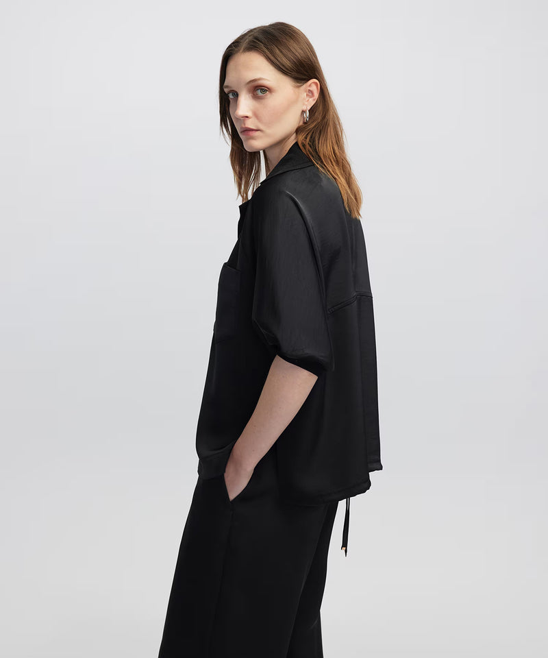 Ipekyol Knitwear Mix Polo Collar Blouse Black