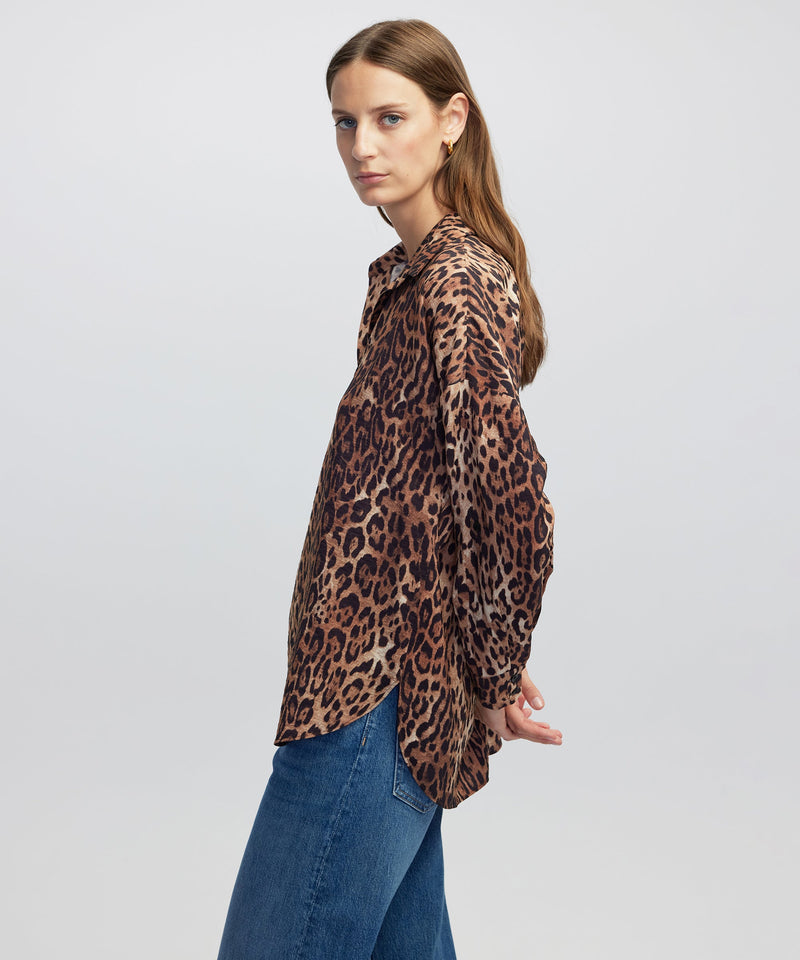 Ipekyol Animal Print Blouse Camel
