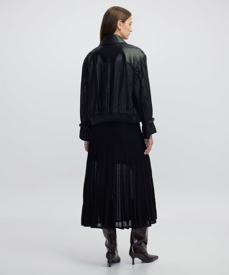 Ipekyol Contrast Textured Coat Black