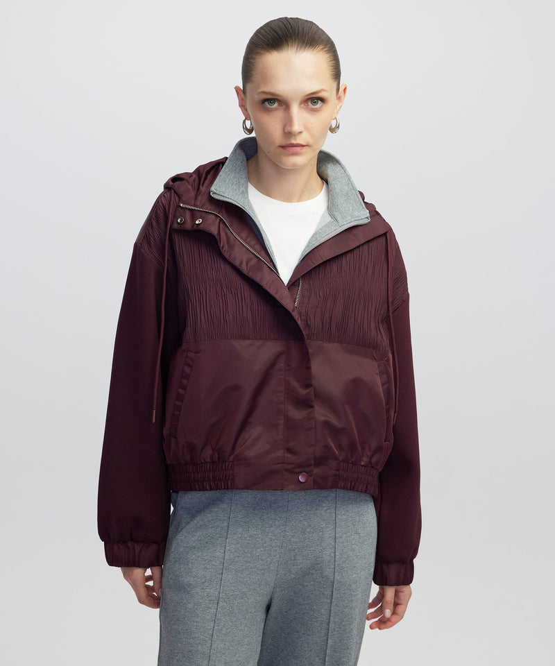 Ipekyol Mixed Media Coat Bordoux