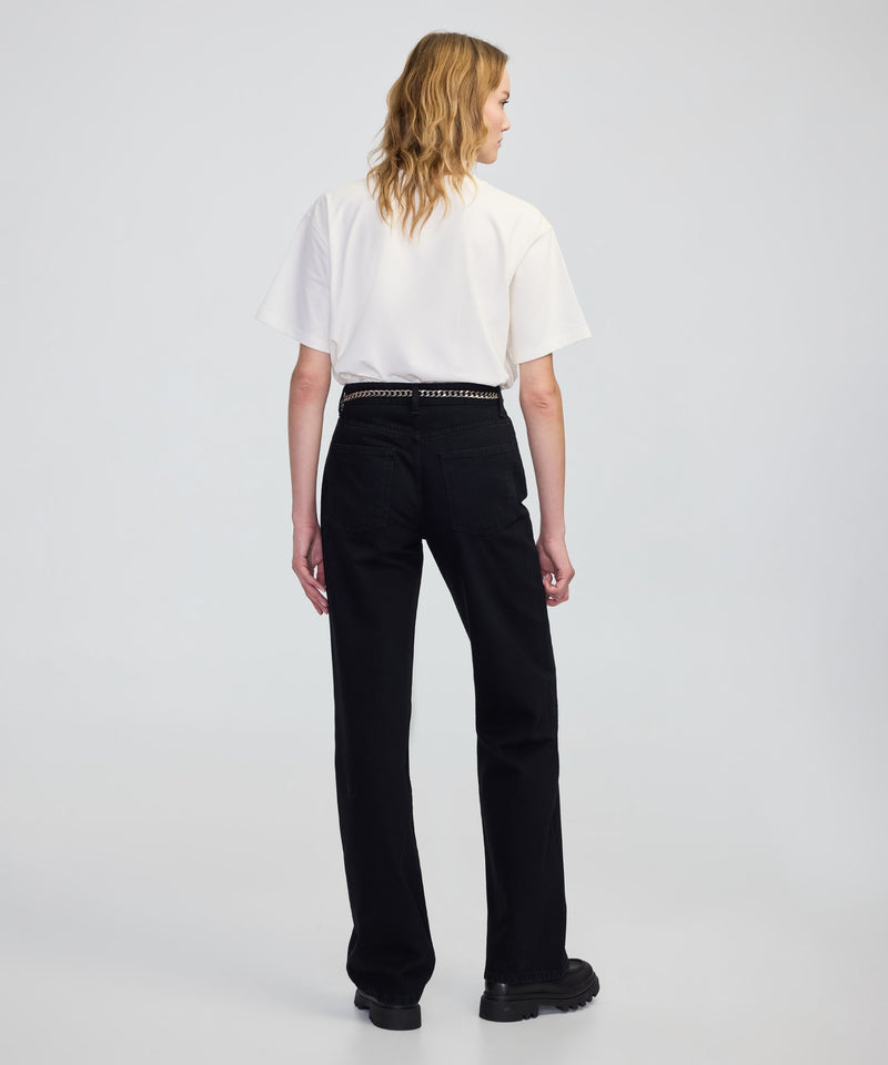 Ipekyol Belted Wide-Leg Jeans Black