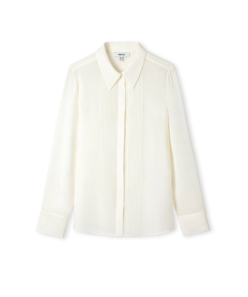 Ipekyol Silk Shirt With Pintucks Ecru