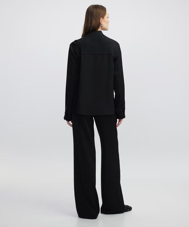 Ipekyol Knitwear Mix Relaxed Fit Shirt Black