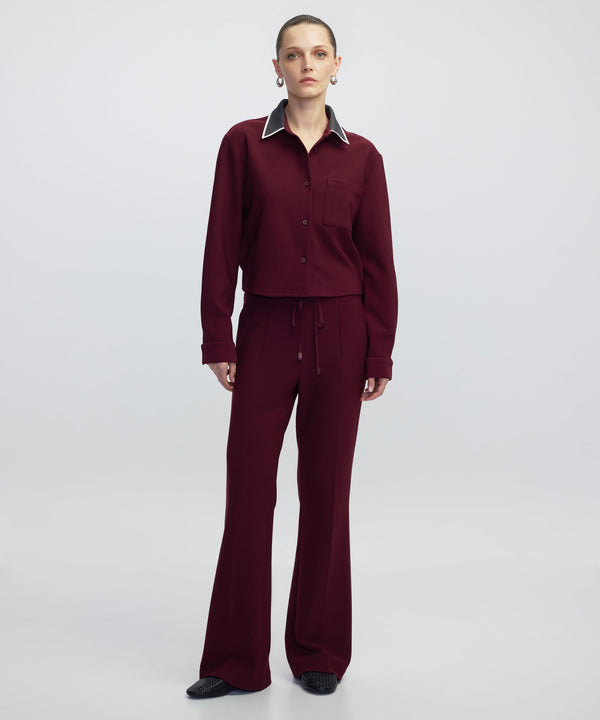 Ipekyol Contrast Collar Shirt Bordoux