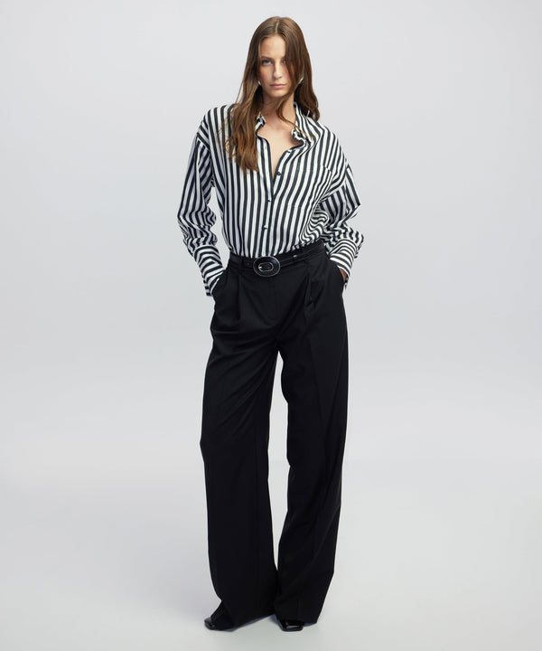 Ipekyol Stripe Shirt Black