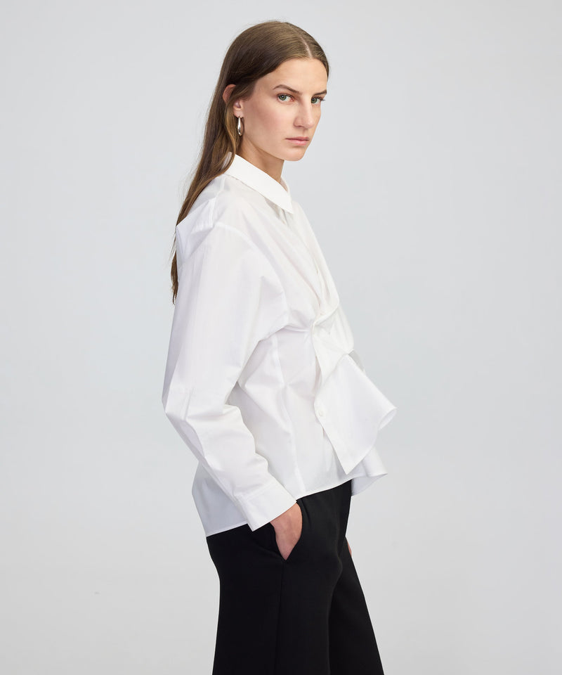 Ipekyol Asymmetric Poplin Shirt White