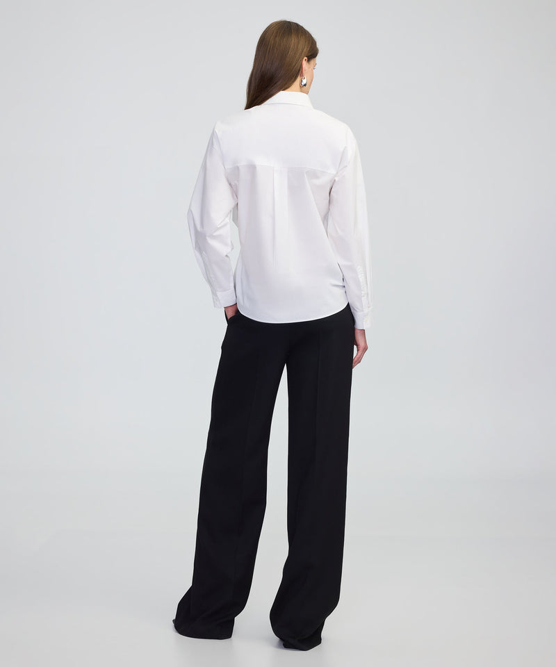 Ipekyol Asymmetric Poplin Shirt White
