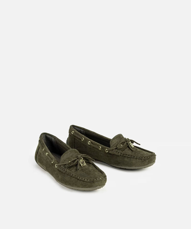Ipekyol Monogram Buckle Loafers Khaki