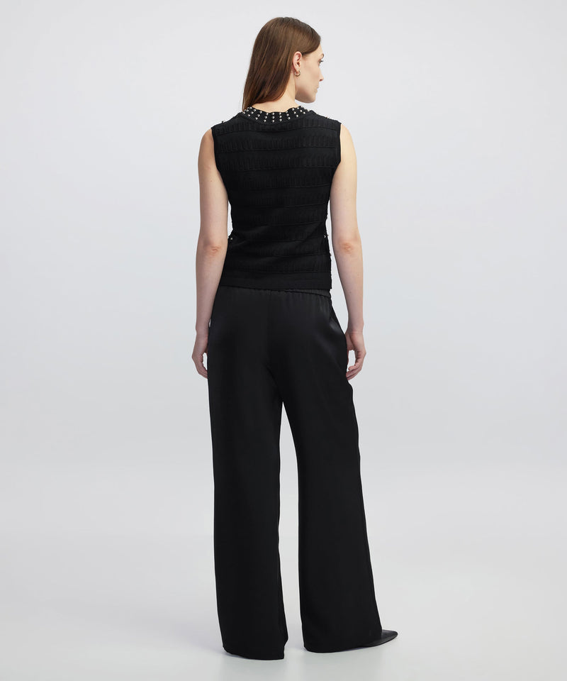Ipekyol Embellished Knit Top Black