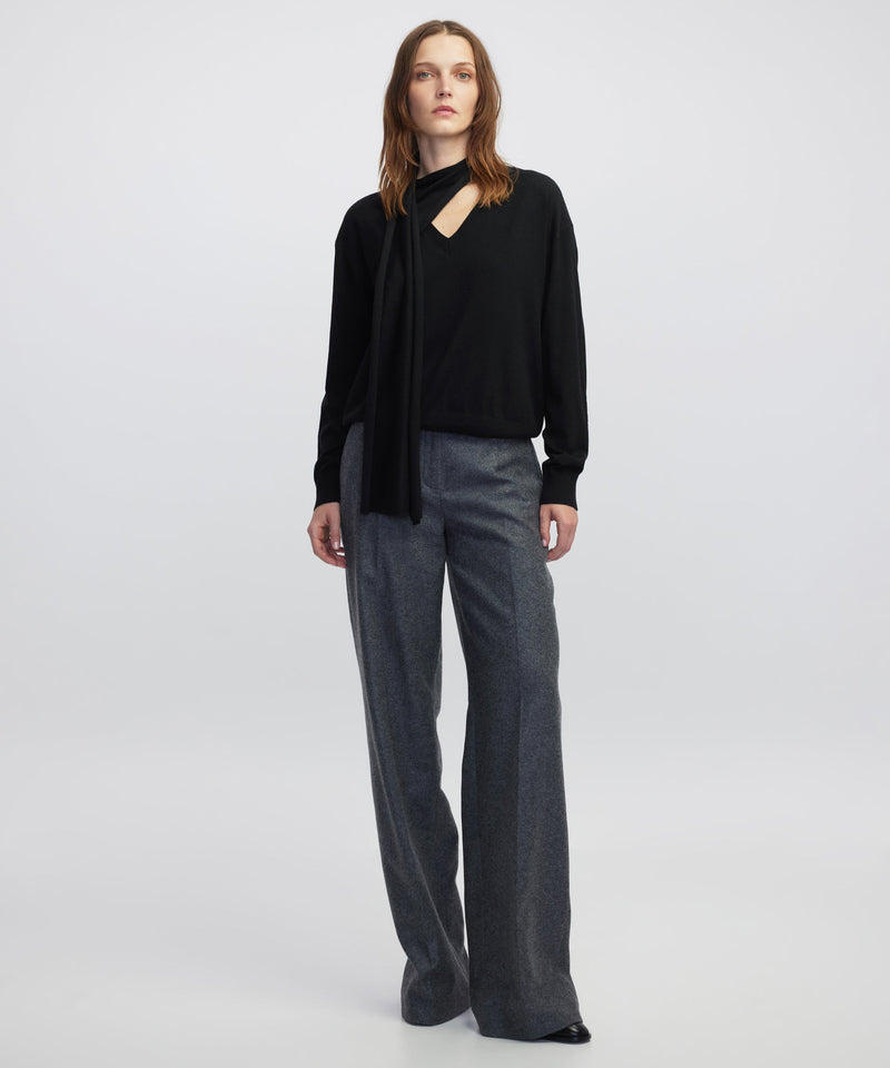 Ipekyol Scarf Knit Sweater  Black