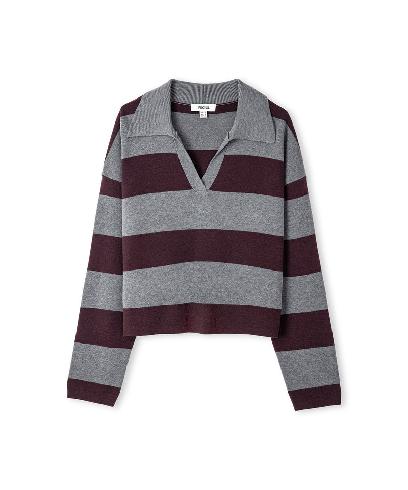 Ipekyol Color-Block Knit Sweater Grey