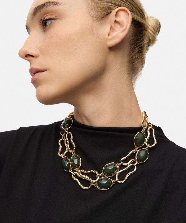 Ipekyol Contrast Chain Necklace Gold