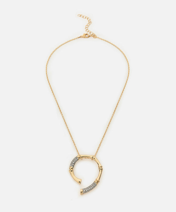 Ipekyol Combined Rhinestone Chain Necklace Gold