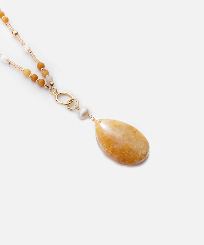 Ipekyol Mixed Bead Long Necklace Salmon