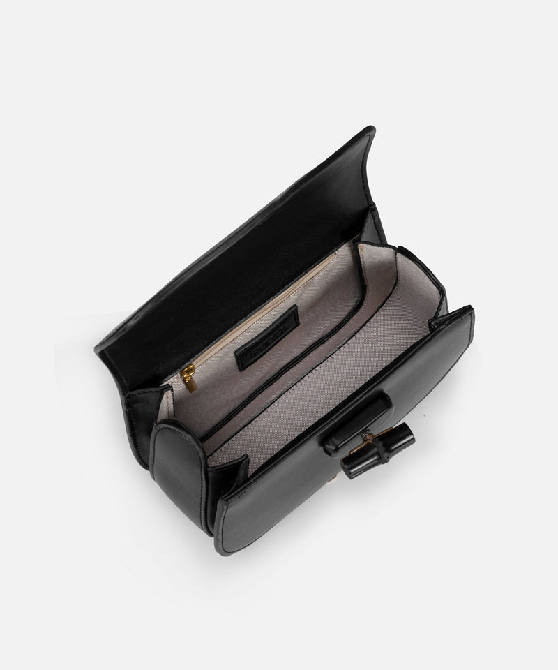 Ipekyol Leather-Effect Flap Bag Black