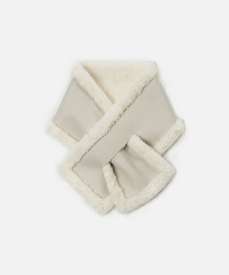 Ipekyol Pull Through Faux Fur Scarf Off White