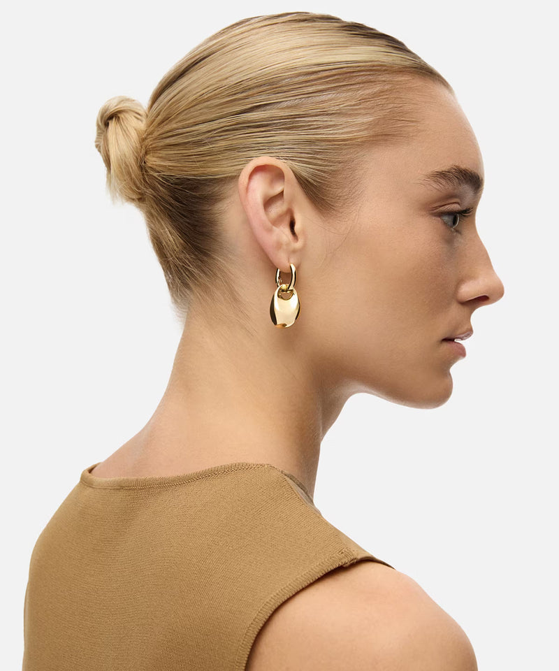 Ipekyol Metal Hoop Earrings Set Gold