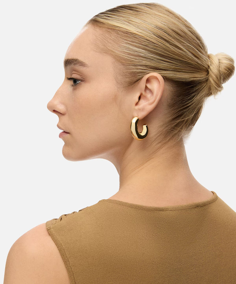 Ipekyol Metal Hoop Earrings Set Gold