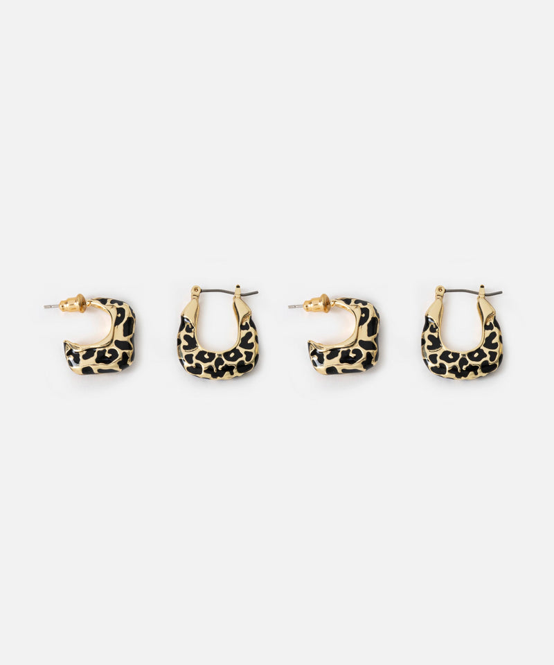 Ipekyol Pack Of Two Earrings With Contrasting Resin Gold