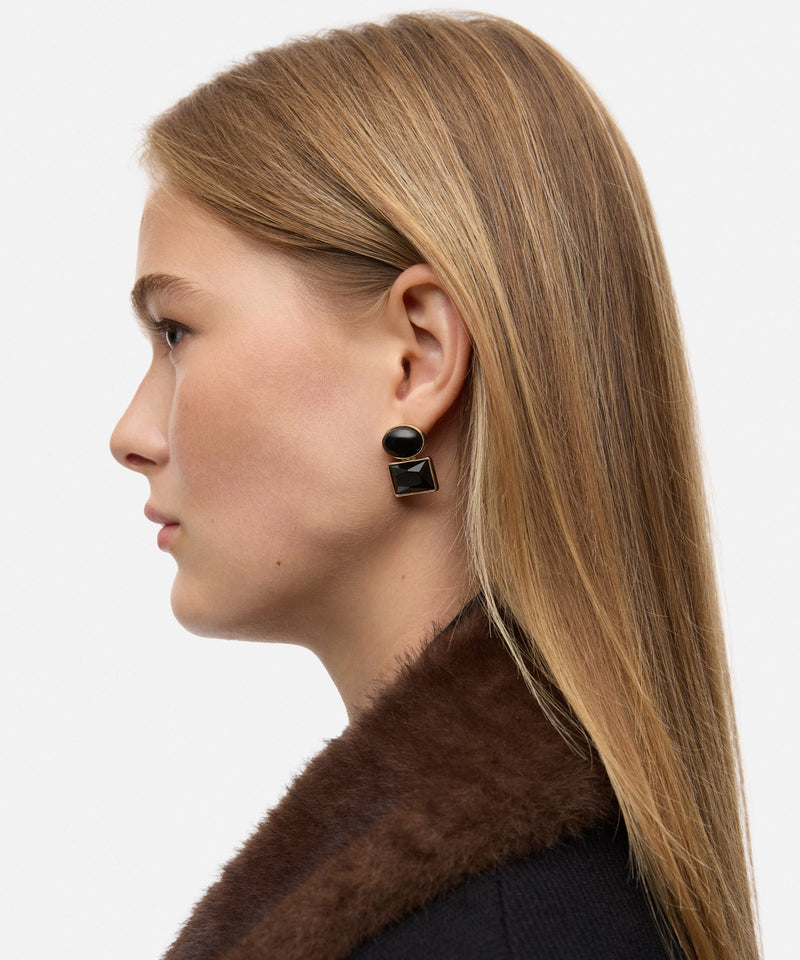 Ipekyol Dangling Earrings Set Black