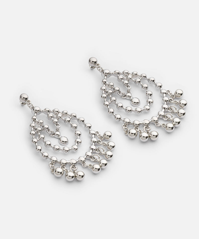 Ipekyol Metal Ball Dangling Earrings Silver