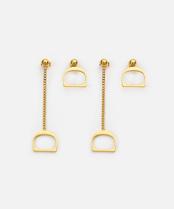 Ipekyol Metal Earring Set Gold