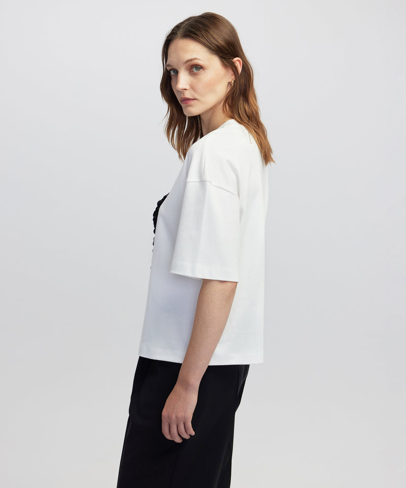 Ipekyol Printed T-Shirt With Sequins White