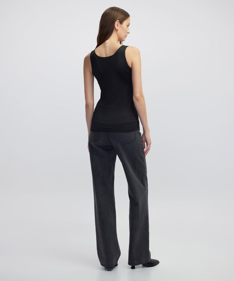 Ipekyol Square Neck Tank Top Black