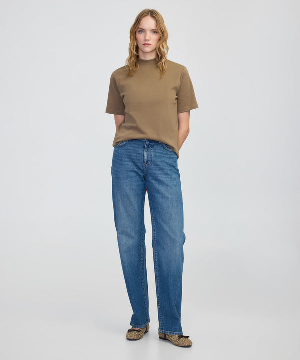 Ipekyol Ribbed Neck T-Shirt Mink