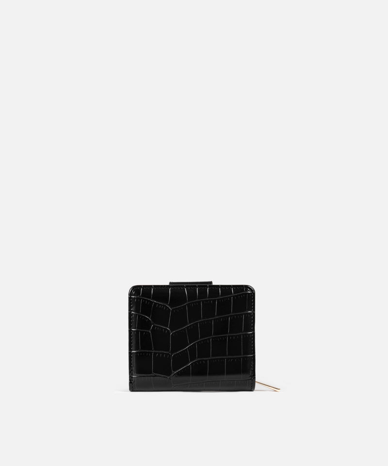 Ipekyol Croc-Effect Wallet Black