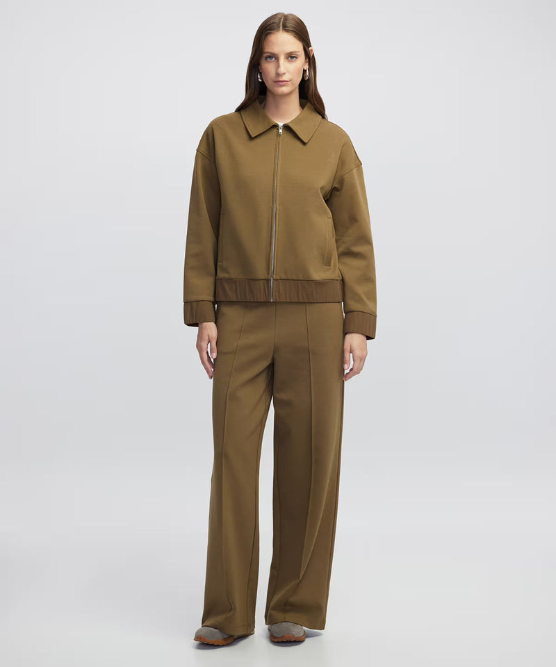 Ipekyol Zip-Up Sweatshirt Khaki