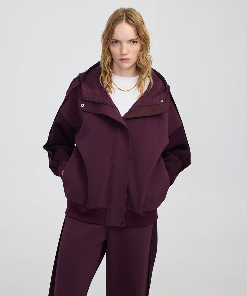 Ipekyol Color-Block Mixed Sweatshirt Bordoux