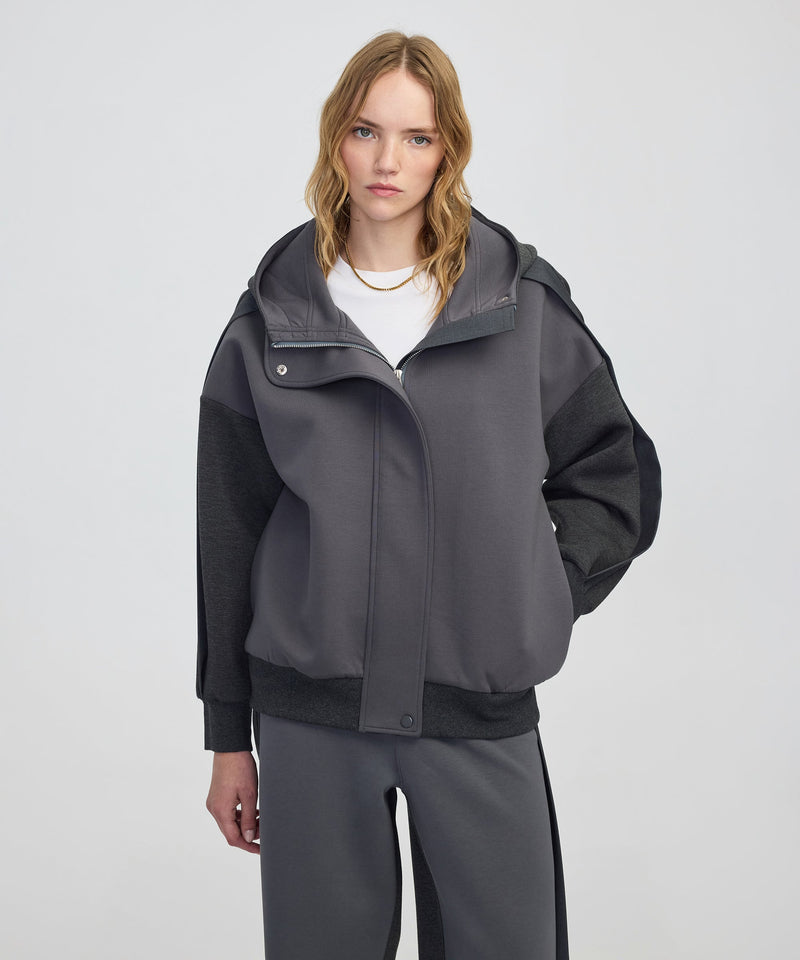 Ipekyol Color-Block Mixed Sweatshirt Anthracite