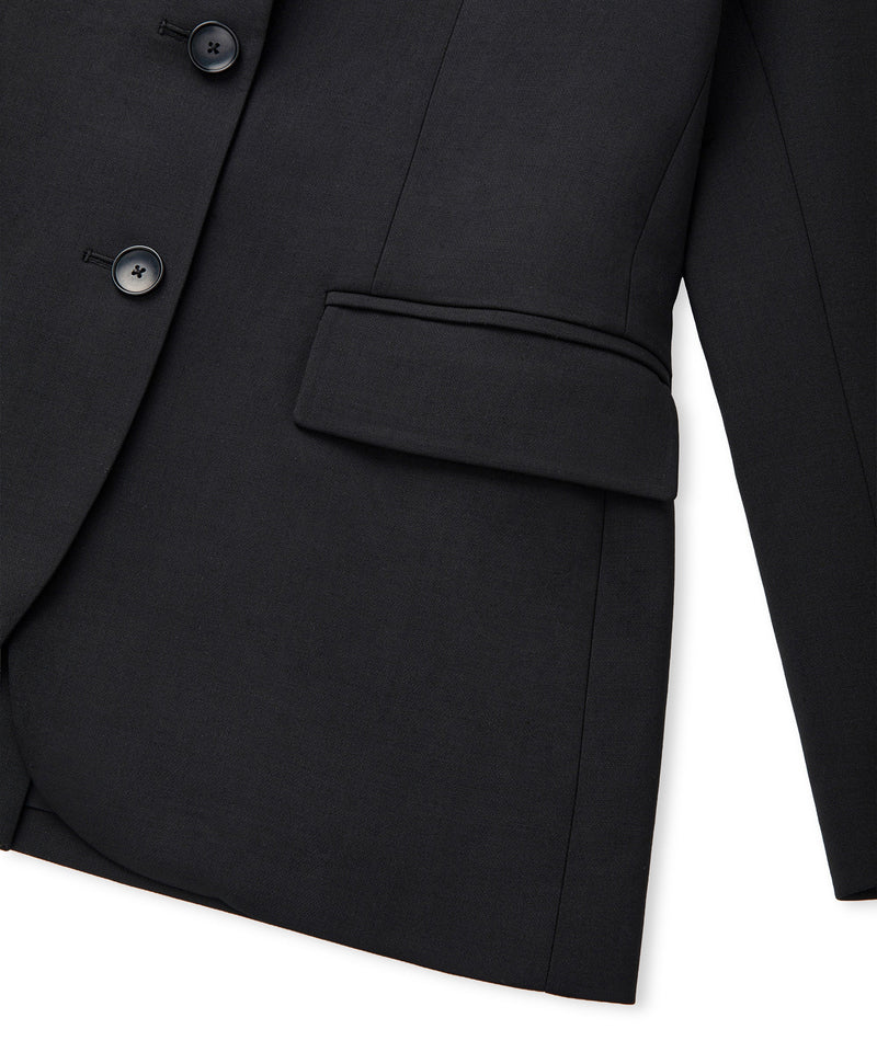 Ipekyol Wool-Blend Blazer Black