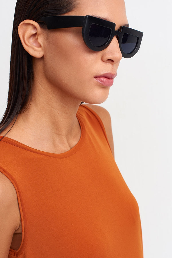 NU Sleeveless Dip Hem T-Shirt Terra Cotta