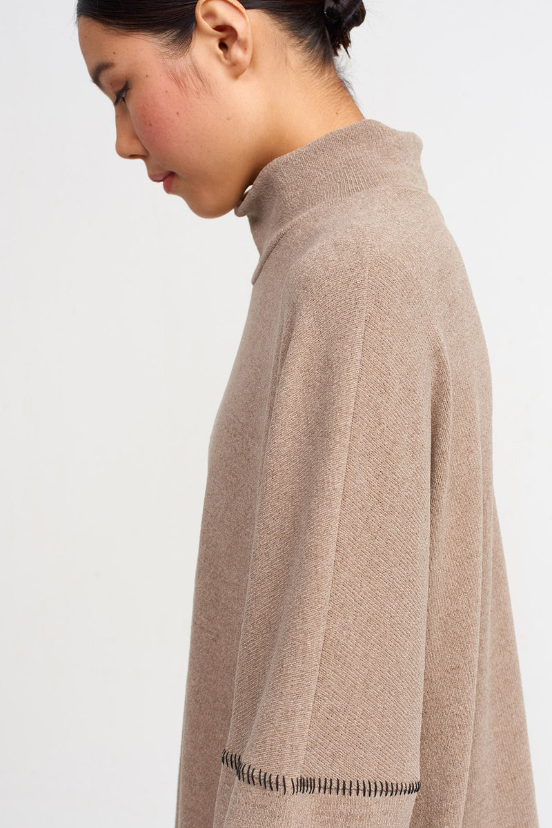 Nu High Neck Sweater Bronze