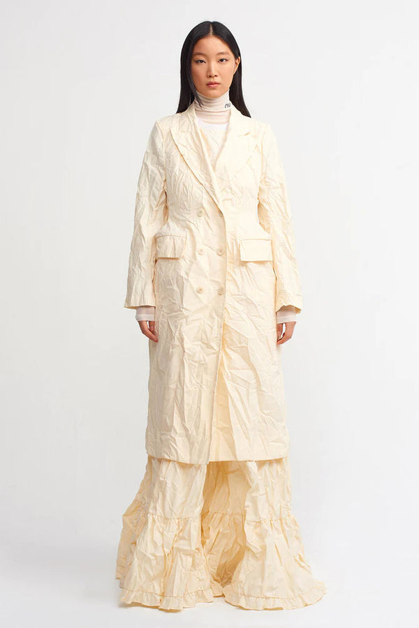 Nu Crease Midi Trench Coat Natural