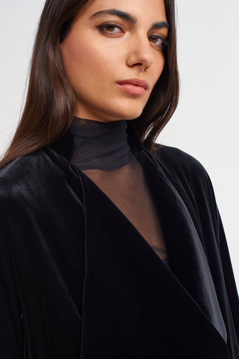 Nu Velvet Blazer Jacket Black