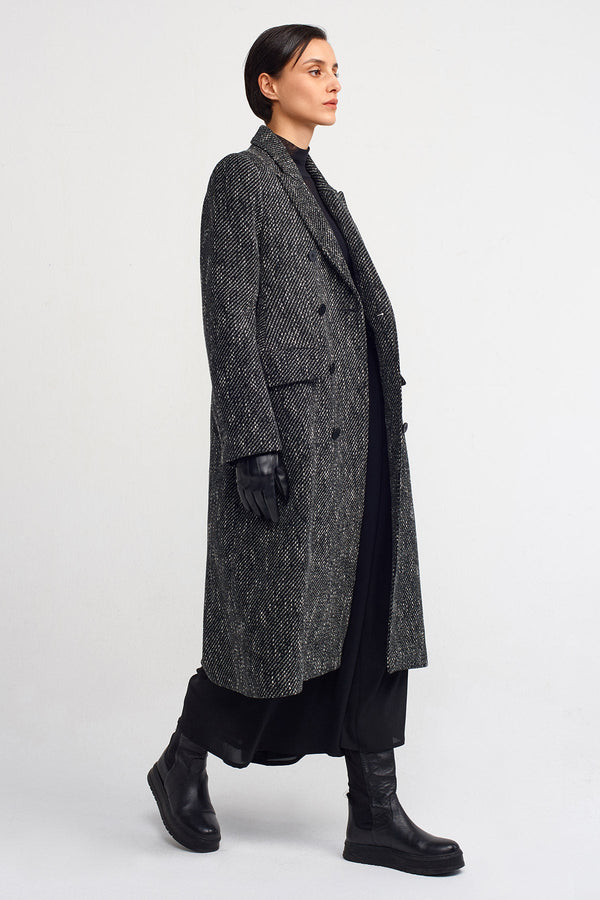 Nu Textured Chic Coat Anthracite