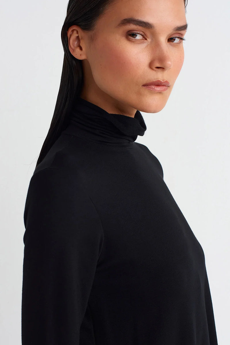 Nu Turtleneck Basic Blouse Black