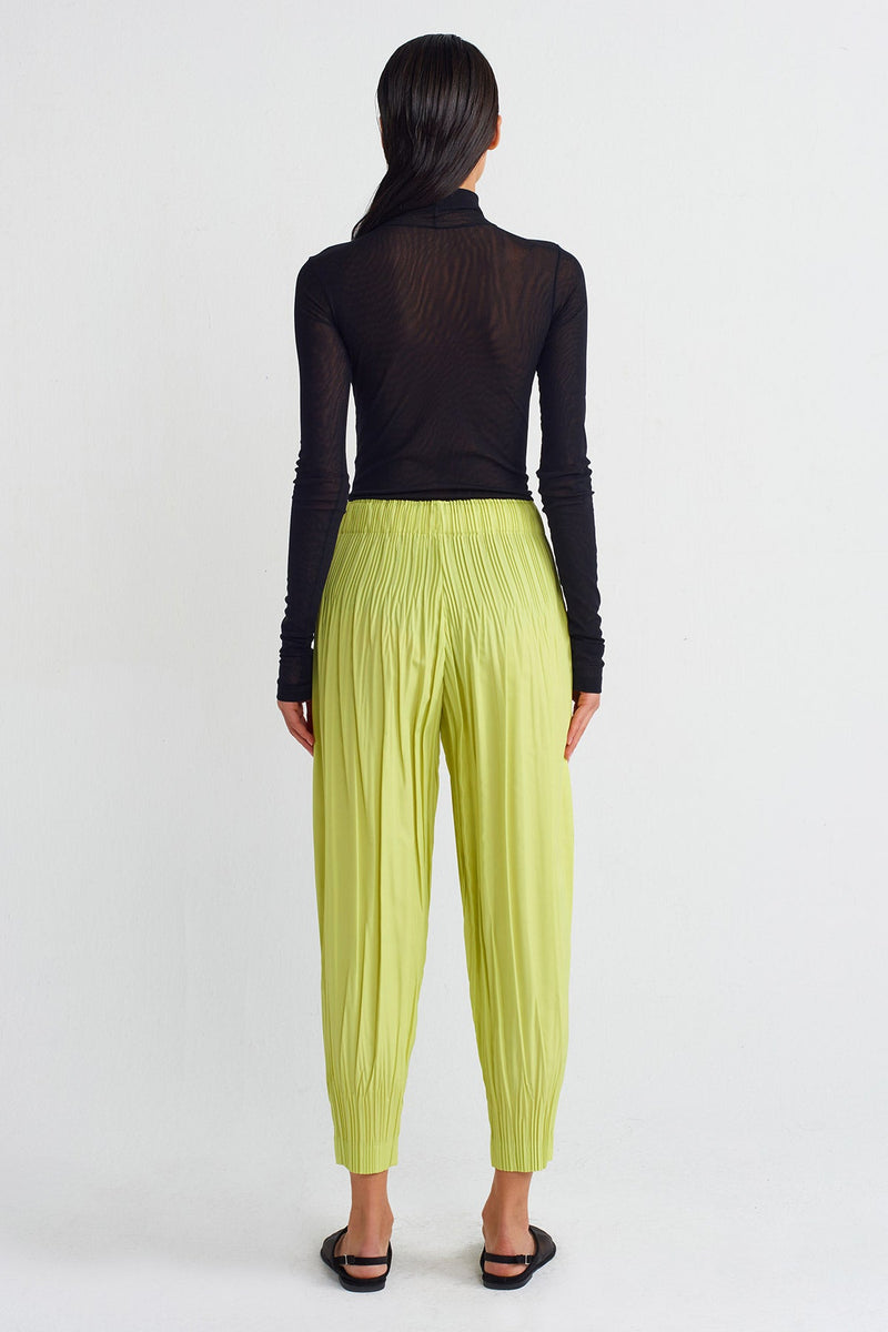 Nu Pleated Trousers Lime