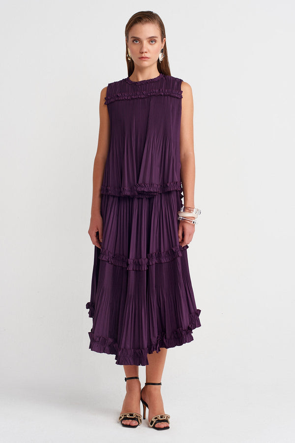 Nu Sleeveless Taffeta Blouse  Violet