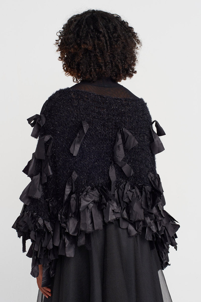 Nu Bow Detail Knit Sweater Black