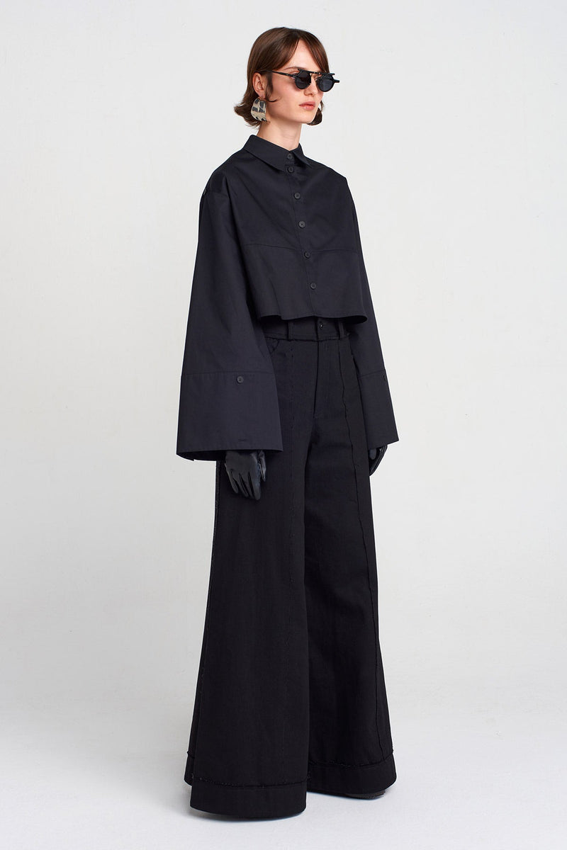Nu Wide Crop Shirt Black
