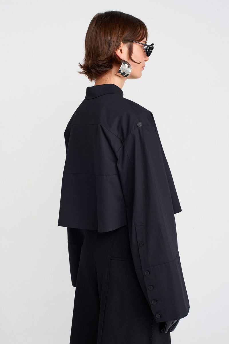 Nu Wide Crop Shirt Black