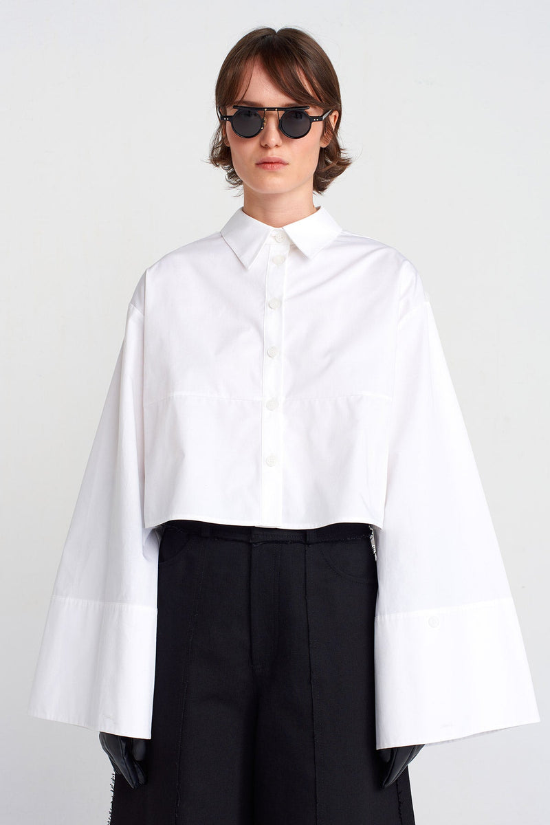 Nu Wide Crop Shirt Off White