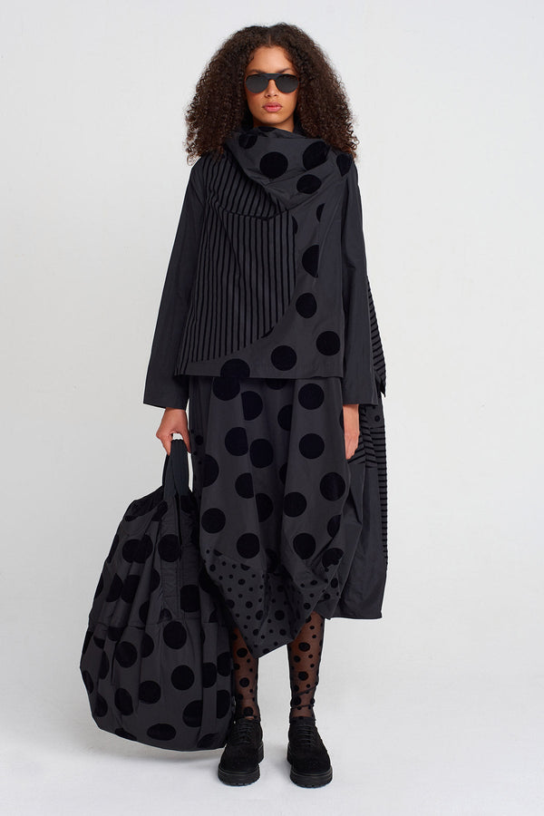 Nu Velvet Polka-Dot And Stripe Taffeta Blouse Multi Color