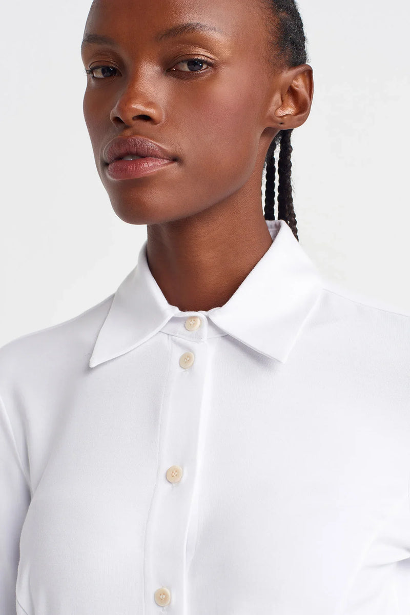 Nu Relaxed Fit Shirt With Waist Shaping Off White